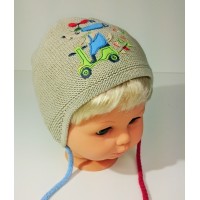 Detské čiapky chlapčenské prechodné jarné / jesenné model 255 - A - 42/46
